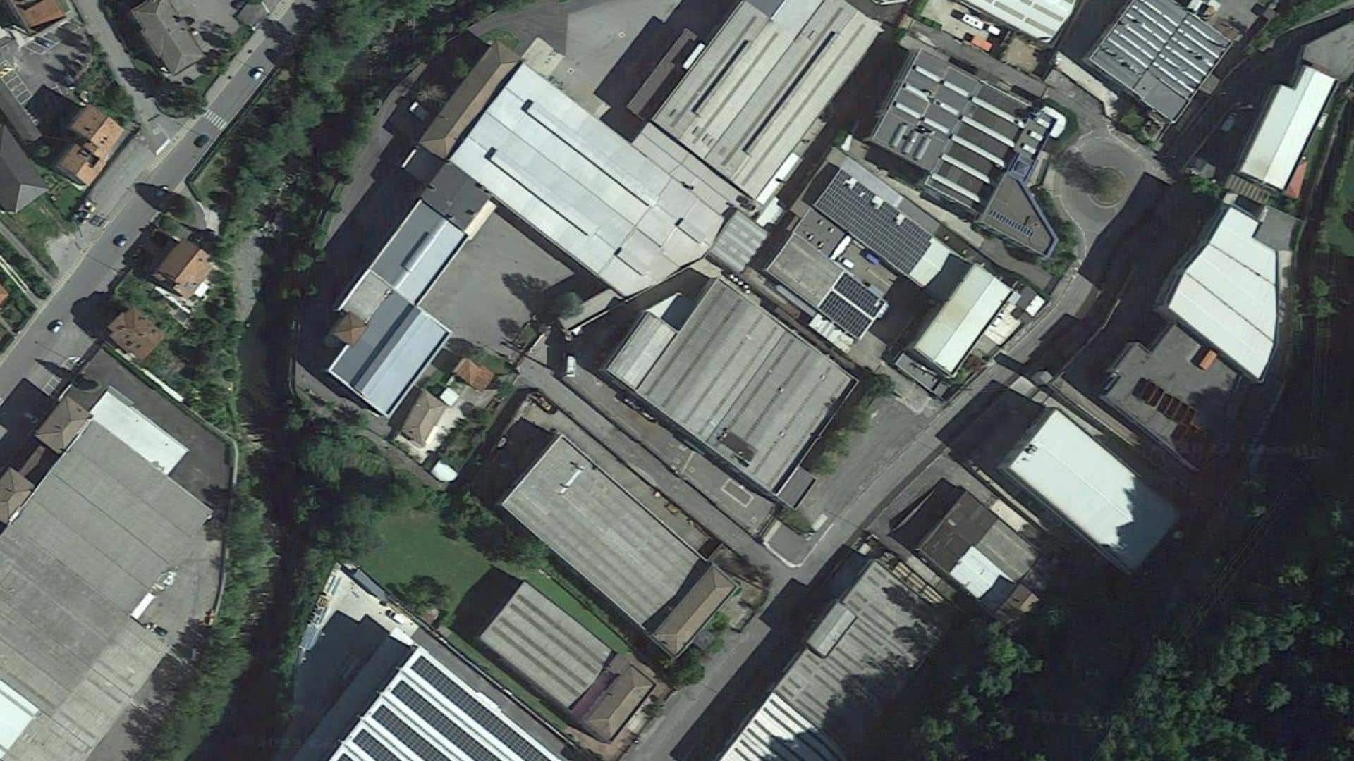 Mappa satellitare dello stabilimento RVD di Marcheno